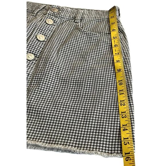 Zara Houndstooth Denim Mini Skirt Women Small Y2K 90s 80s coquette Flattering - Picture 6 of 6